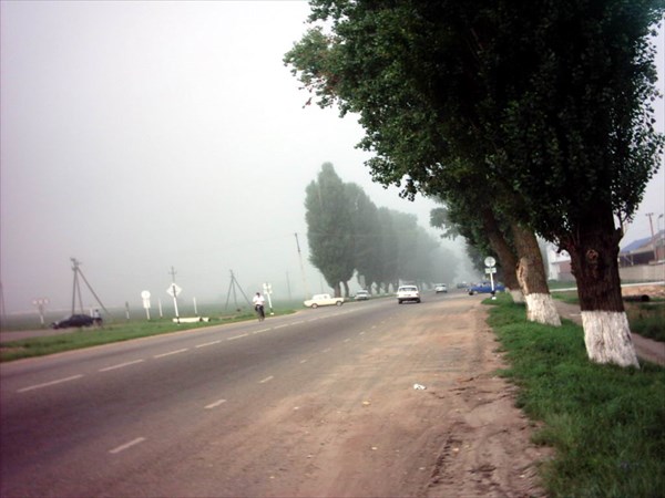 Славянск-на-Кубани тает в тумане